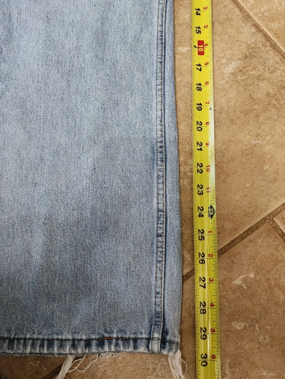 Levi Men’s 505 Straight‎ Leg Vintage Red Tag Jeans 40x32 Patch Thrashed